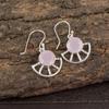 Rose Chalcedony Gemstone Jewelry, 925 Sterling Silver Earring Jewelry, Handmade Gorgeous Earring Gift For Women