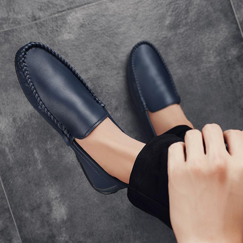 Men Driving Shoes Fashion Leather Casual Shoes Men Loafers Leisure Walk Moccasins Business Male Flats Minimalist Shoes for Men