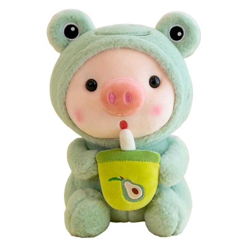 Lovely Tea Piggy Plush Toy-best Gift For Animal Lovers-furry Pig Doll For Kids And Adults