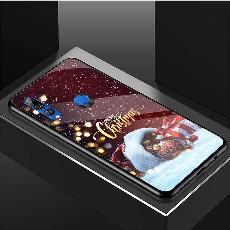 Чехол из закаленного стекла с Рождеством для Huawei Honor 8X9 10i 20i 20Lite 20Pro 30 Pro