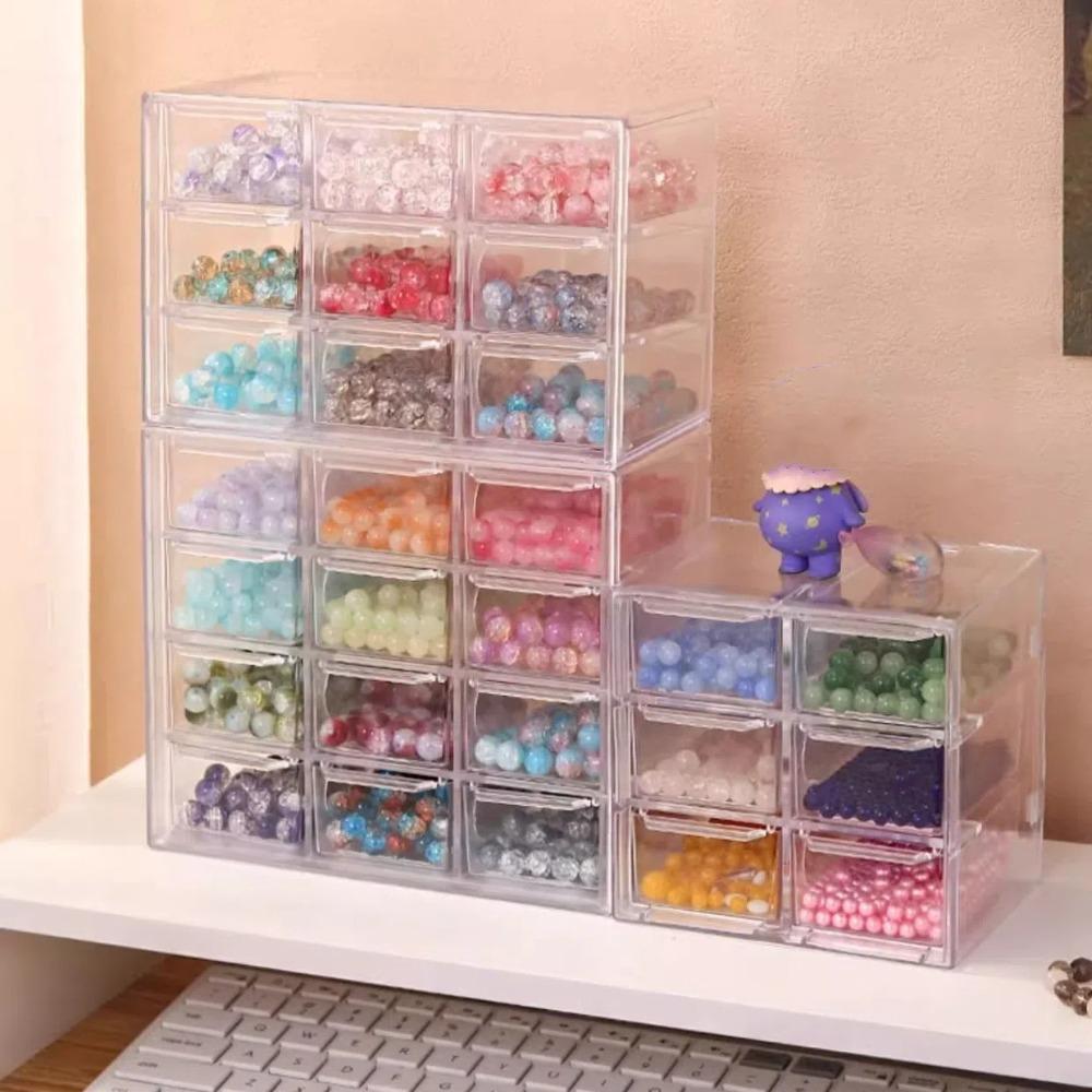 Большая вместимость ящика для хранения прозрачная коробка для ювелирных изделий качественная коробка для сортировки бусин домашняя