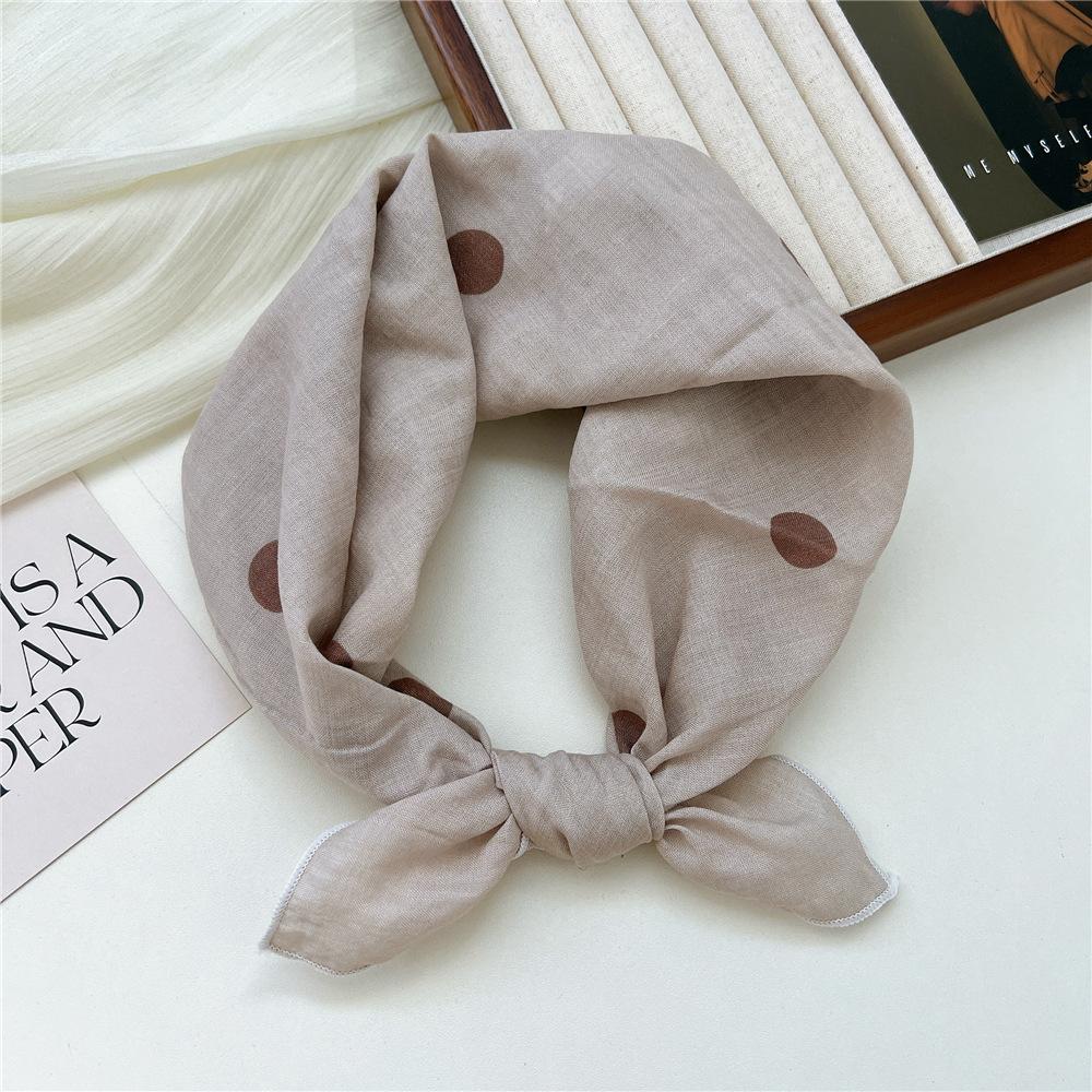 Маленький квадратный шарф из хлопка и льна, шелковый шарф, женский, весна и осень, новый стиль, художественный и универсальный, модный, темпераментный шарф-повязка на голову