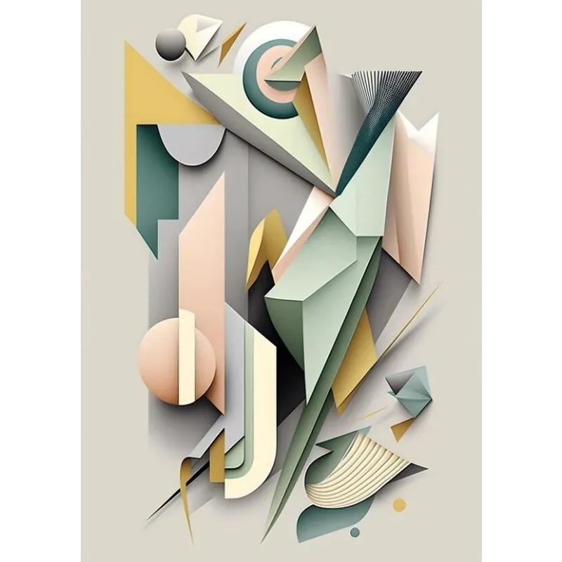 Nordic Abstract Geometric Canvas Prints Modern Aesthetic Wall Art for Living Room Gallery Decor