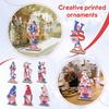 Patriotic Table Decoration 4th Of Wooden Table Centerpiece Independence Day Wood Gnome Decor Table Decoration For Memorial Day Party Supplies