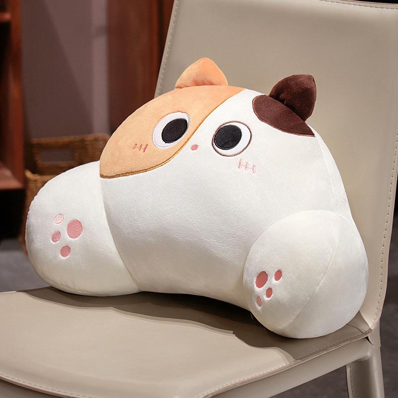 Cartoon Cat Waist Rest Home Sofa Pillow Girls Office Waist Cushion Student Reading Waist Cushion