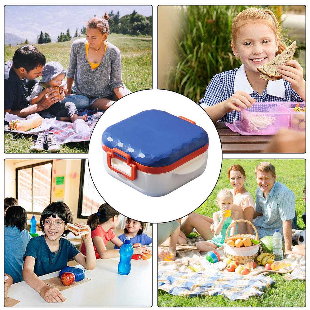 Portable Bento Lunch Box with Compartment Food Box Microwave Plastic Leakproof Eco-Friendly Lunch Container Student Lunch Box