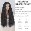 MISS WIG Африканский женский длинный кудрявый натуральный черный парик без челки из синтетического волокна, глубокий вьющийся черный парик