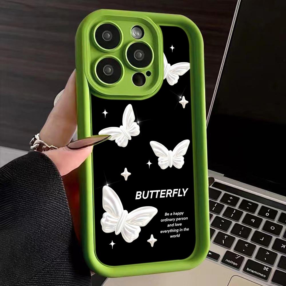 LZ4 Butterfly art design силиконовый чехол для телефона iPhone 11 13 14 15 16 Pro Max 7 8 16 Plus 12 mini XS Max XR противоударный задний чехол
