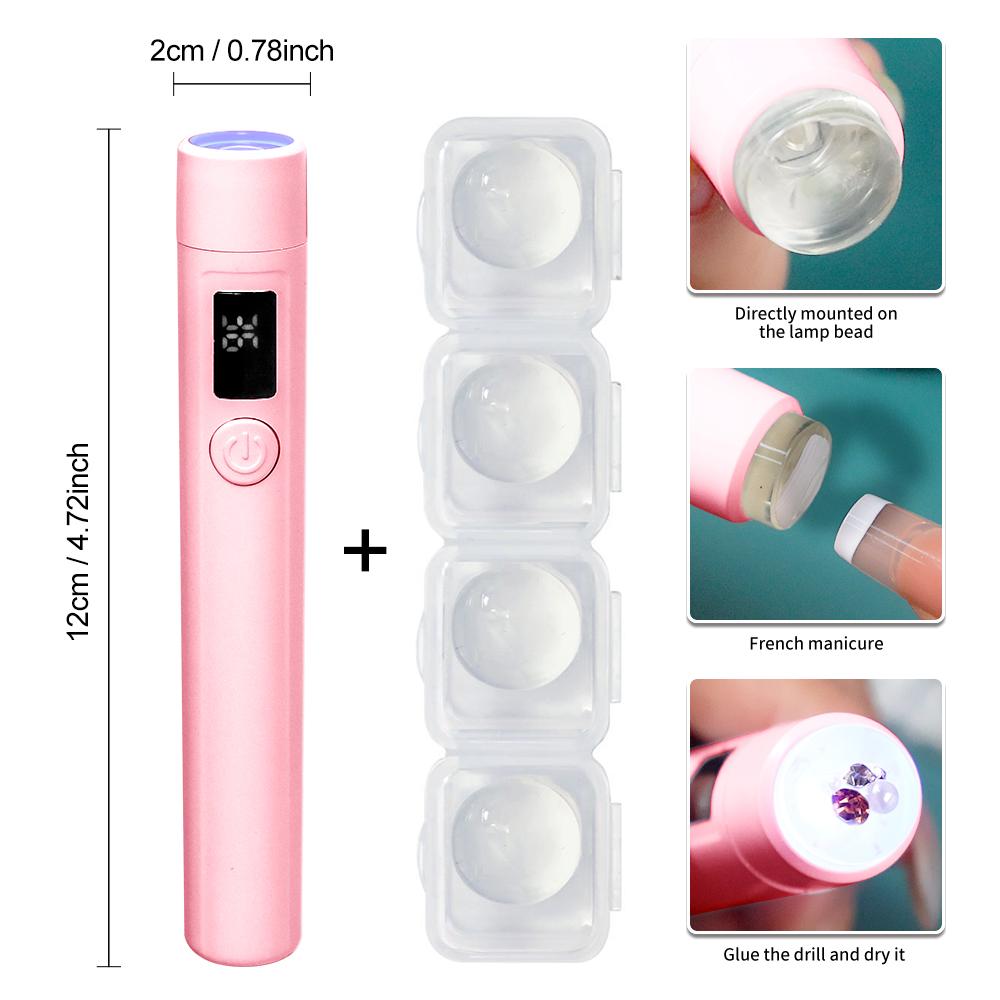 Mini Professional Nail Art UV LED Light Rechargeable Display Portable Nail Dryer LED Light Support Base for Nail Art Removable