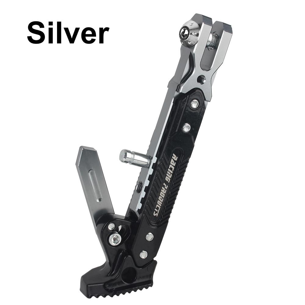 Universal Motorcycle CNC Kick Stand Parking Bracket Motorcycle Accessories Adjustable Kickstand Foot Side Stand for Electric Motorbike