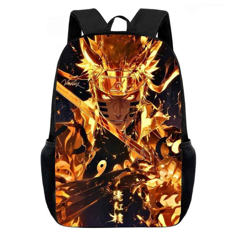 Naruto Anime Printed Kids School Backpack Elementary Students Lightweight Ergonomic Dual-Shoulder Bag Unisex