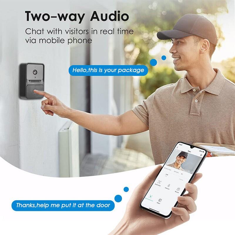 Умный беспроводной видео дверной звонок, цифровой визуальный домофон, WI-FI дверной звонок, водонепроницаемая электронная камера безопасности для швейцара
