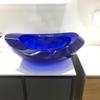 23.6" Bathroom Transparent Resin Counter Top Vessel Sink Lavatory Oval Sky Blue Washbasin