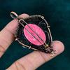 Thulite pendant copper wire wrapped pendant original gemstone handmade stylish jewelry tree of life pendant birthstone pendant gift for wife