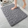 Bathroom Floor Mats Pebble Textured Absorbent Floor Mats Non-slip Absorbent Floor Mats 3D Pebble Embossed Foot Mats Floor Mats Thickened Door Mat