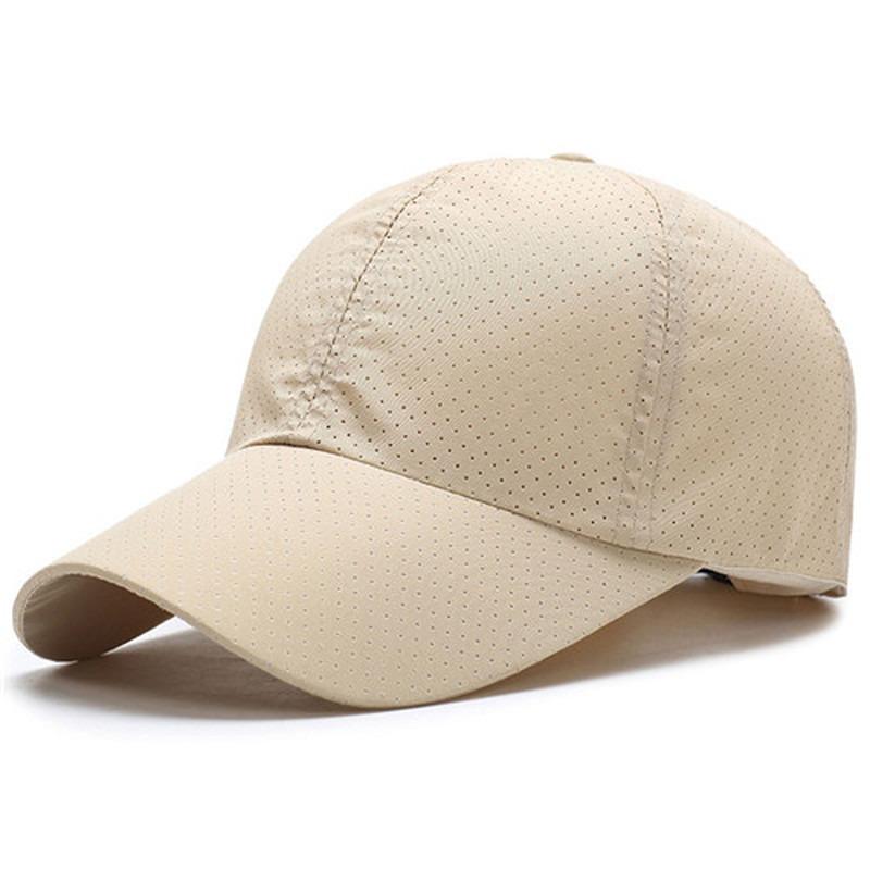 Summer Hole Breathable Baseball Cap Men and Women Solid Color Hat Simple Outdoor Travel Hats Golf Caps Sun Hat