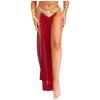 Womens Ancient Queen Costume Briefs Chiffon Skirt Metallic Shiny Side Slit Gold Trims Halloween Outfit