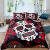 Yellow Sugar Skull Print Home Bedding Sets Duvet Cover Pillowcase Microfiber King Queen Double Twin Polyester Comforter Cover