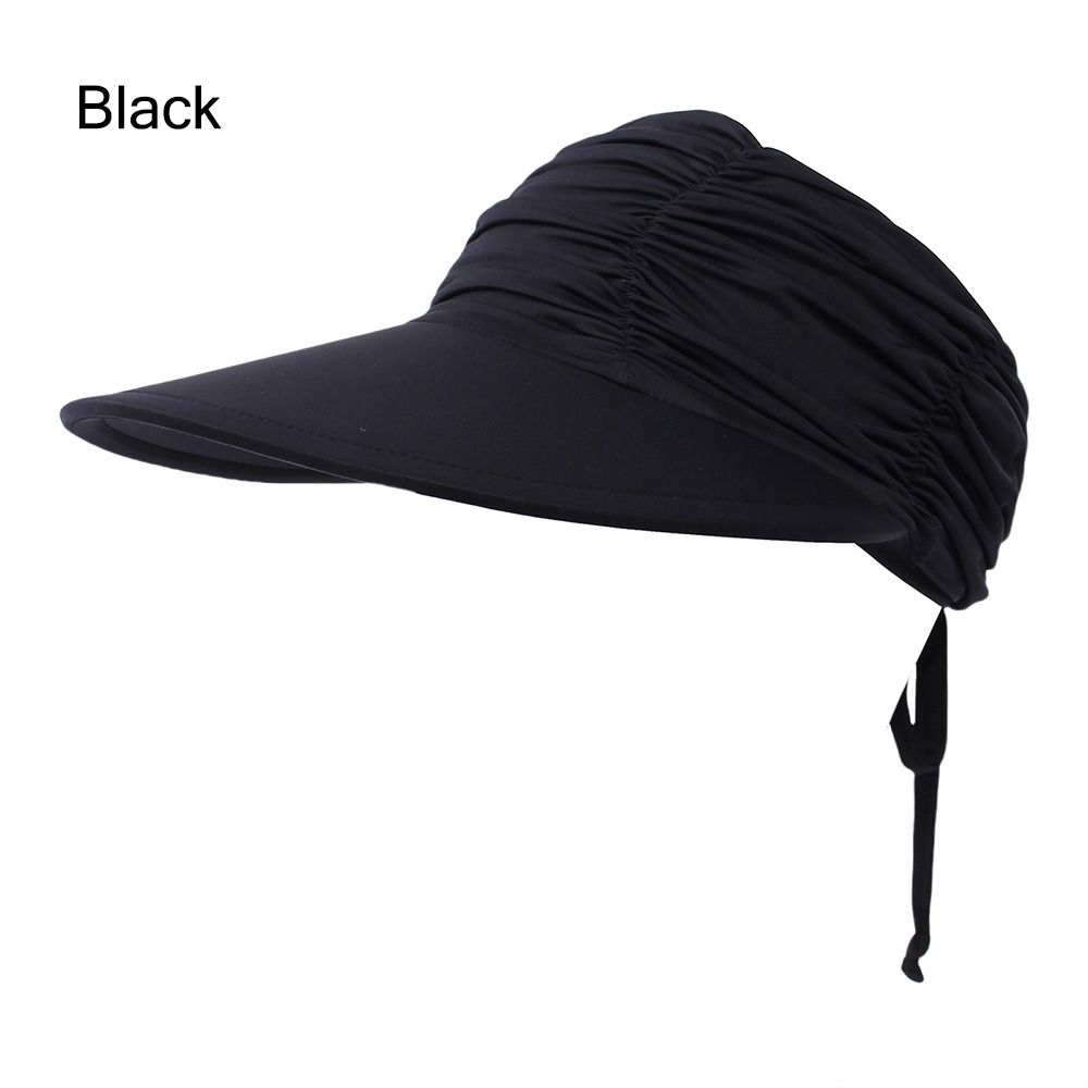 Wide Brim Sun Visor Hat UV Protection High Ponytails Visor Cap Trendy Empty Top for Women