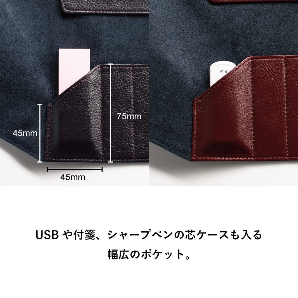 Карандаш Genuine Roll Pen Flat Series [Tabarat] Мужской чехол, кожа, унисекс, чехол, (Черный флот)