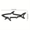 3D Металлические Полые Акула Стильные Наклейки для Автомобиля Креативные Автомобили Мотоциклы Компьютерные Наклейки Наклейки Украшения Авто Аксессуары