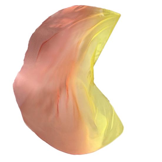 Half Circle Flag Flowing Shrittle Reflective Material Vibrant Gradient Colors Stretchable Metal Rod Lightweight Dance Flags Praise