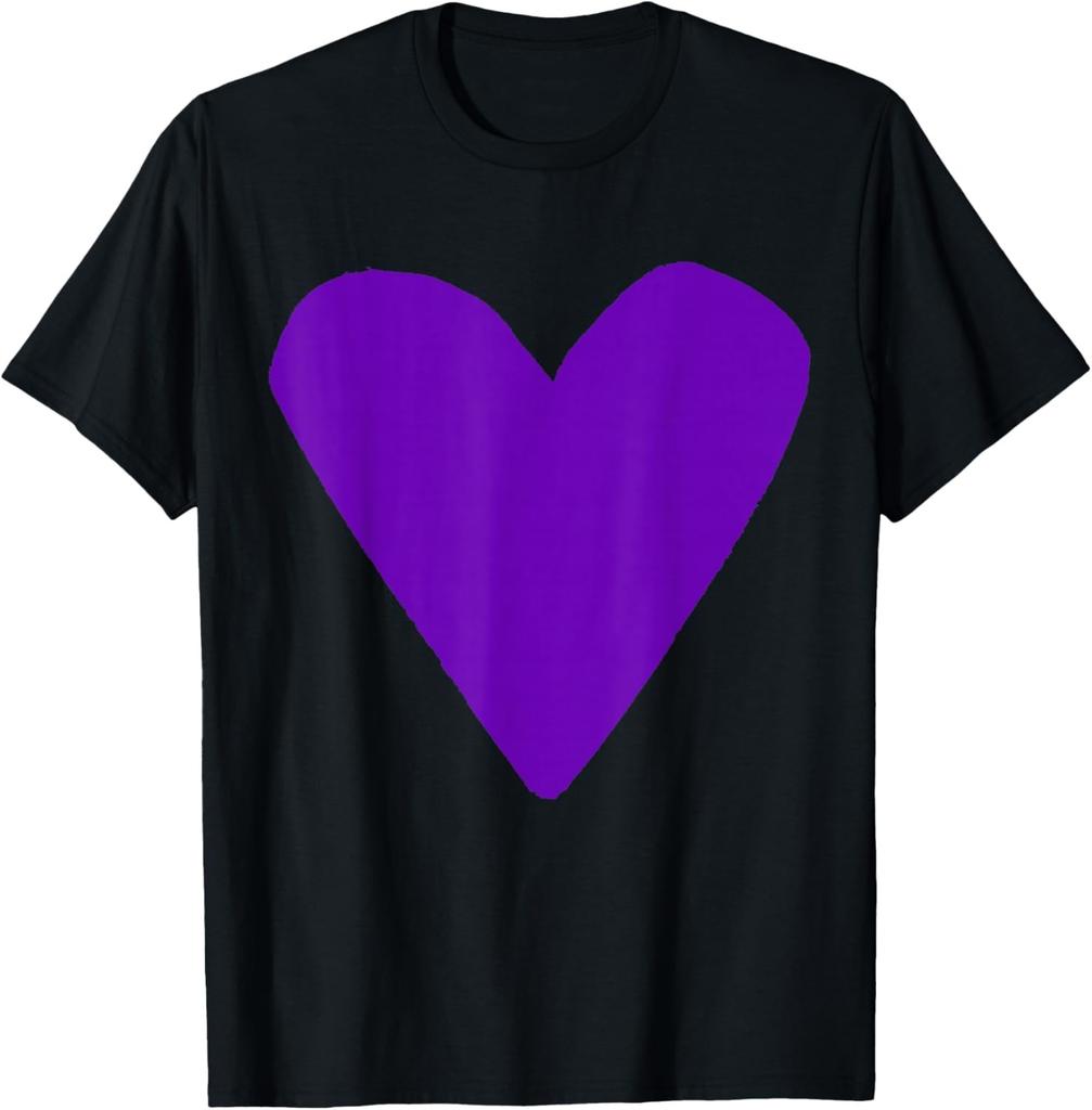 Heart Shape Symbol Love Kindness Peace Purple T-Shirt