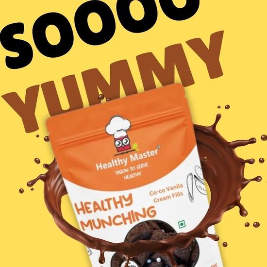HEALTHY MASTER Видение служить здоровым детям Комбо-упаковка - 400 г(Шоколадные кремовые начинки-200 г, кокосовые ванильные кремовые начинки-200 г)Любимое занятие детей