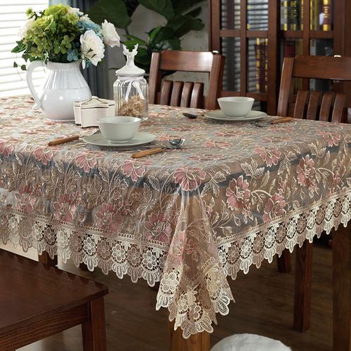 Кружевная бытовая китайская винно-красная скатерть минималистичная квадратная скатерть кофейного цвета ткань для обеденного стола круглая скатерть