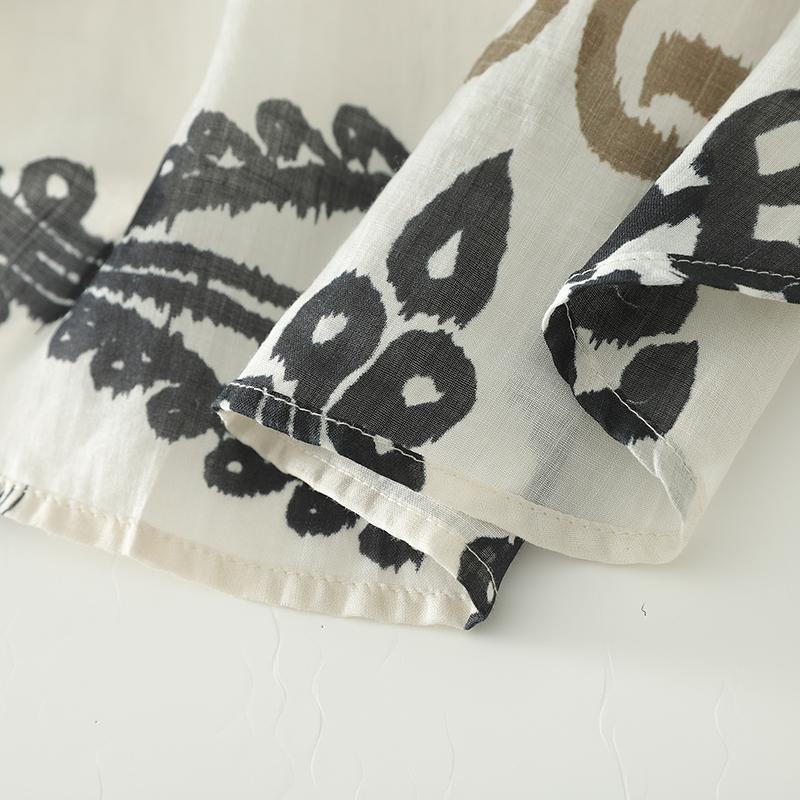 DIMANAF 2025 Новые Женские Топы Рубашки Футболки Однотонные Повседневные Свободные Блузки Осень Принт Хлопок Длинный Рукав