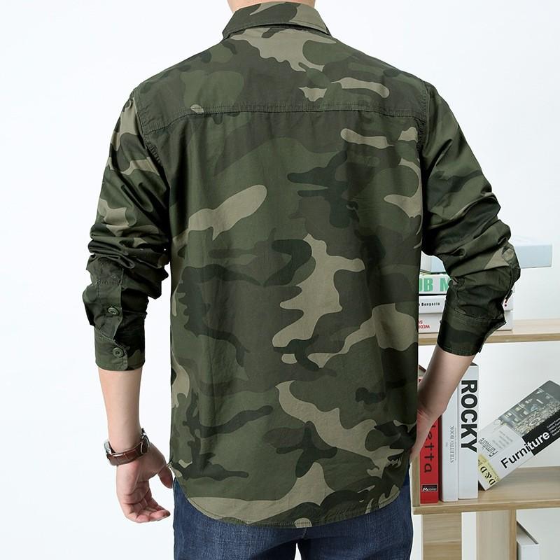 2024 Men's Camouflage Long Sleeve Casual Cotton Shirt Jacket