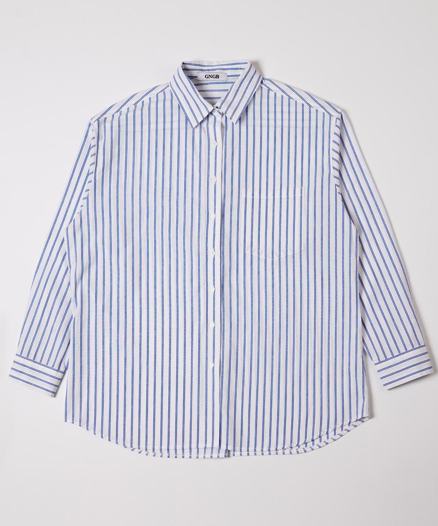 GNGB Striped Peter Shirt_White