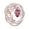 Fashionable and Retro Crystal Spiral Brooch, Exquisite Crystal Garland Brooch, Elegant and Refined Anti-glare Pin