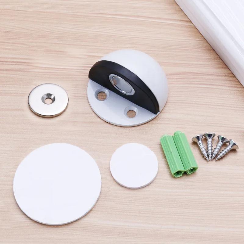 Нержавеющая сталь, резиновый магнитный дверной стопор, наклейка без перфорации, скрытые дверные держатели, напольные дверные упоры без гвоздей