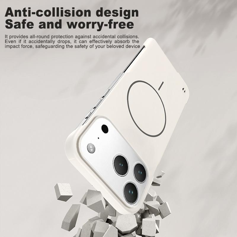 For Magsafe Frameless Magnetic Wireless Charge Case For iPhone 17 Air 16 15 14 13 12 11 Pro Max 16E Ultra Thin Matte PC Cover