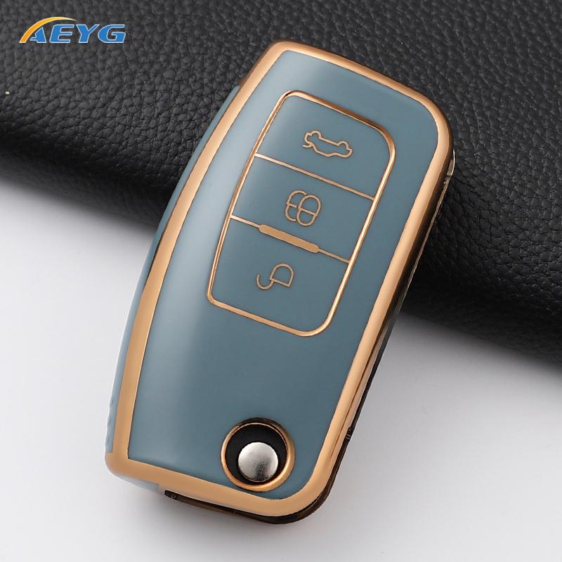 Чехол-брелок для ключа автомобиля для Ford Focus 2 MK2 Fiesta Mondeo Galaxy Ecosport Kuga Escape Falcon B-Max C-Max Аксессуары