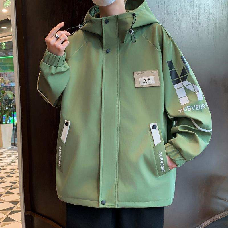 Весенне-осенняя подростковая куртка, модная куртка с капюшоном для учеников младших классов средней школы, универсальная повседневная куртка