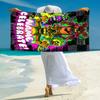 Personalized Horror Movie Mashup Beach Towel Microfiber Beach Towel Thin Absorbent for Beach Swimming Yoga Bath Sports. 09107