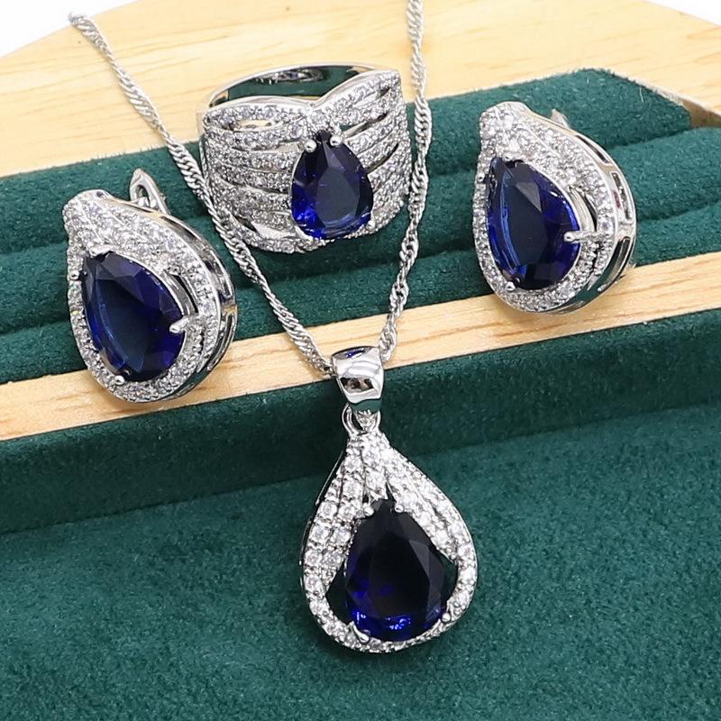 Womens Wedding Jewelry Set Dinner Party Occasion High Grade Light Luxury Jewelry Set