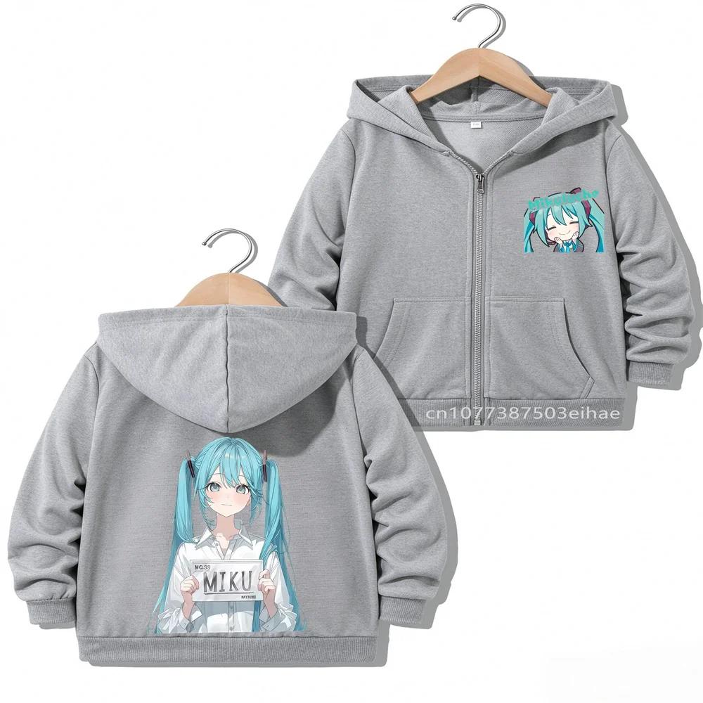Children Casual Overcoat Tops Autumn Kids Girls Zipper Jacket Anime Figure Printed Outerwear Lovely Cartoon