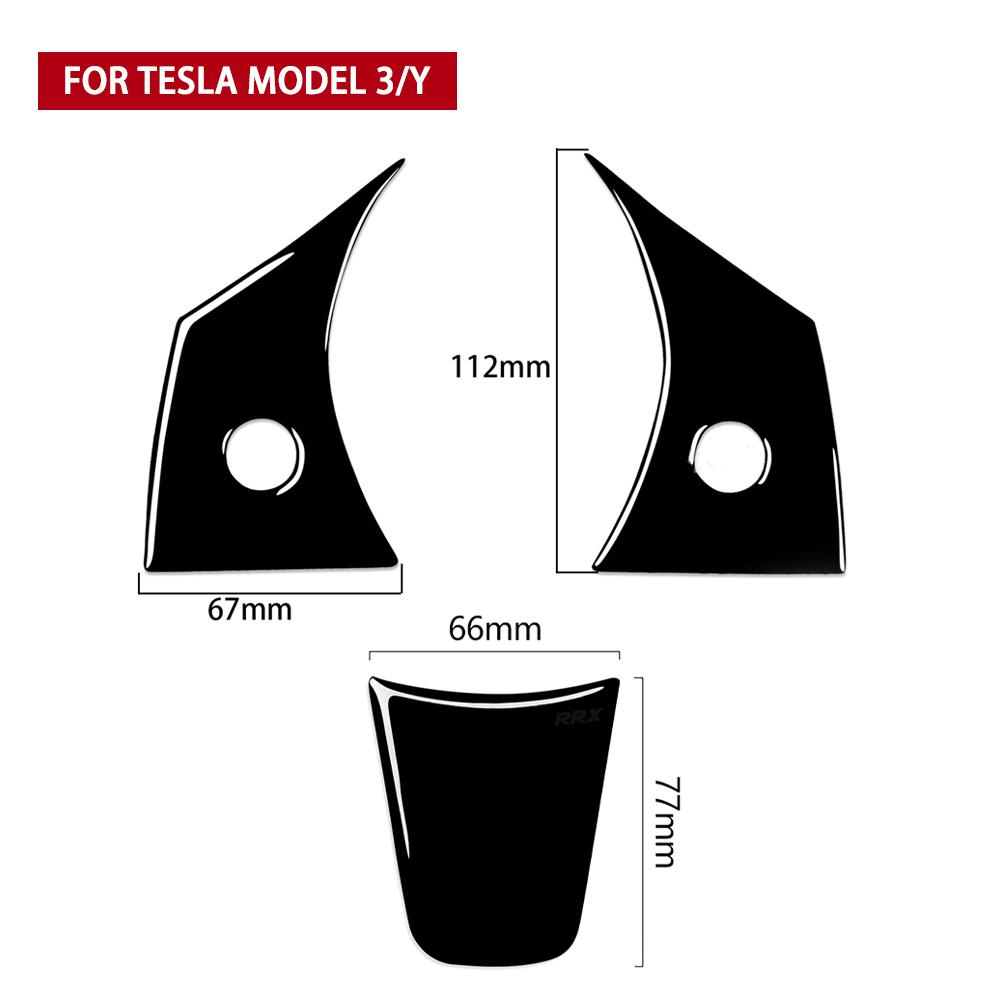 Для Tesla Model 3 Y 2017-2025 автомобиль рулевое колесо панель крышка отделка наклейки рамка ABS углеродное волокно модификация аксессуары