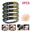 1-5Pcs LED Induction Headlamp USB Rechargeable Head Flashlight Powerful Camping Head Lantern Fishing Headlight 18650 Battery
