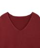NOIRER Cashmere Cotton Deep V-Neck Knit (Red)