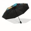 Butterfly Mandala Theme 8 Bone Hand Automatic Folding Fashion umbrella, Compact and Portable Design, A Perfect Gift for Birthday, Christmas
