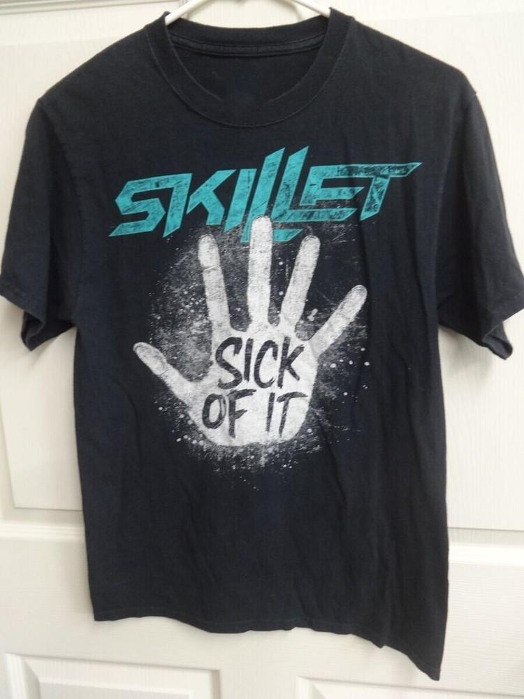 Футболка унисекс Skillet Band Sick Of It Tour, тяжелый хлопок, черная, все размеры, AG257