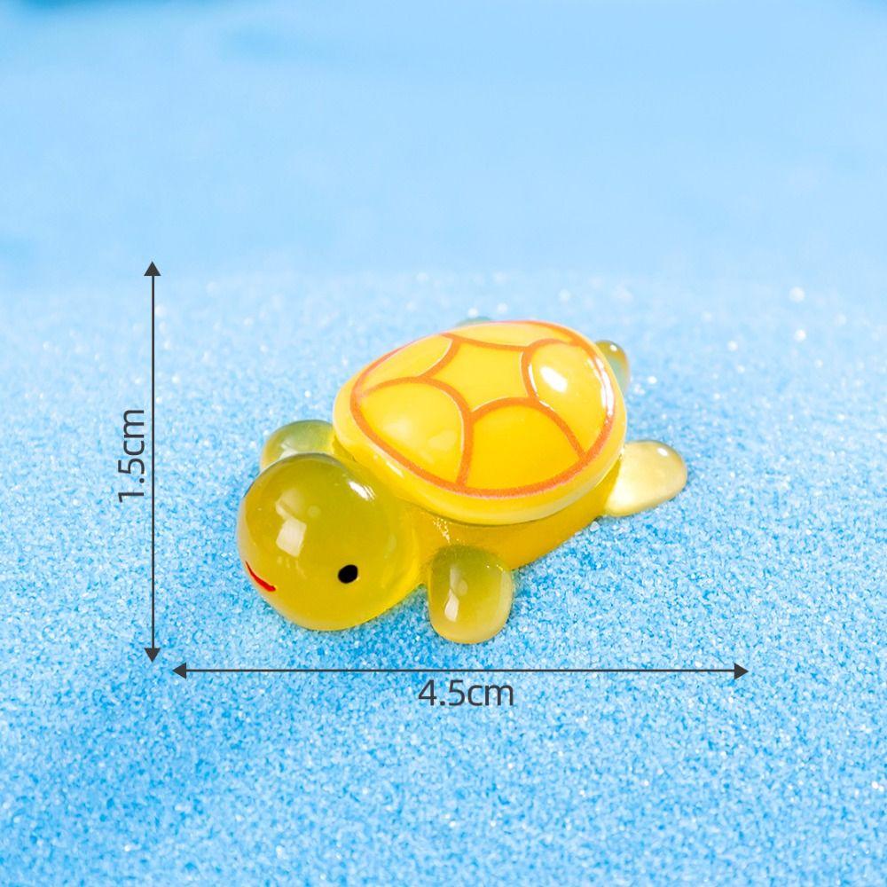 Light In The Dark Mini Luminous Turtles Ornament Cartoon Turtle Statue Aquarium