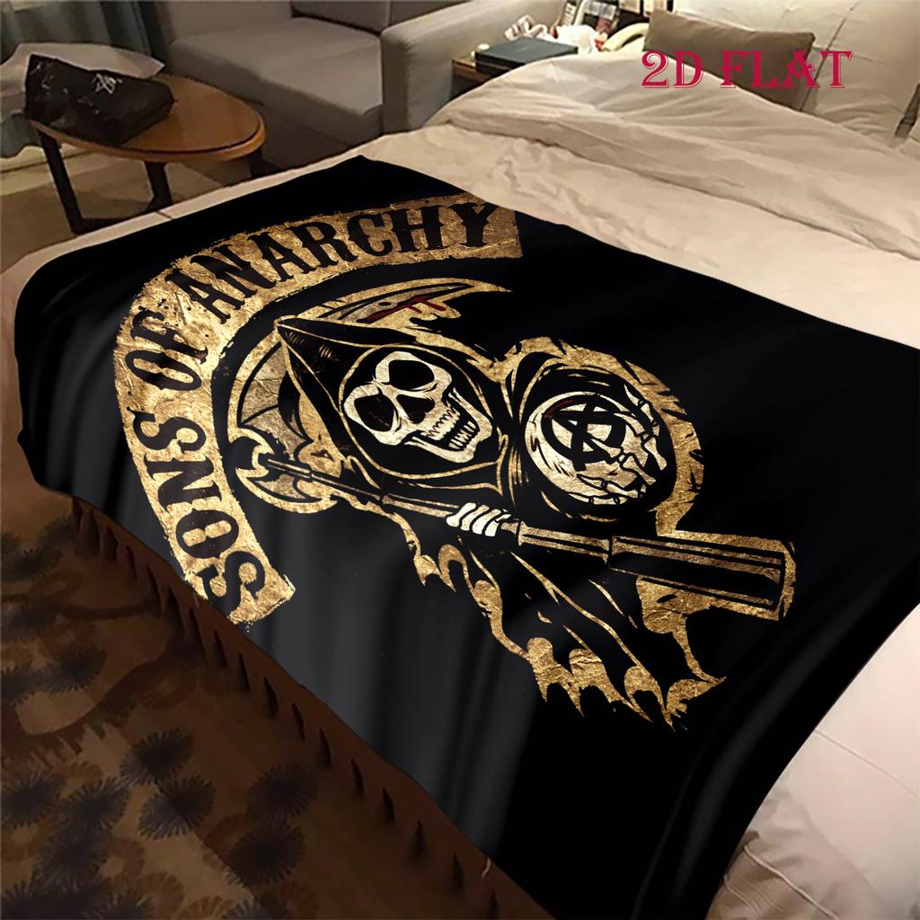Reaper's Rebellion: Sons Anarchy blanket Suitable for all seasons Soft and comfortable Office rest blanket sheet Digital printing