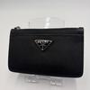 Used PRADA Saffiano Fragment Case Triangle Logo Black