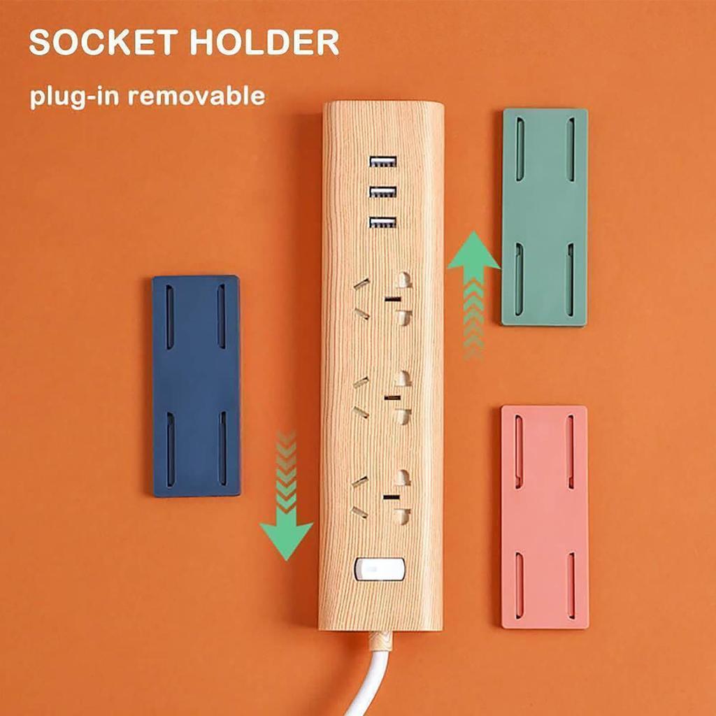 Самоклеящийся настольный держатель для розетки, кабель, удлинитель, держатель для провода, настенный держатель для розетки, органайзер для домашнего кабеля, стойки