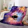 Space Planets Flannel Blanket Throw Blanket Soft Warm Sofa Bed Camping Car home Decor Unique Christmas Gift C9302233